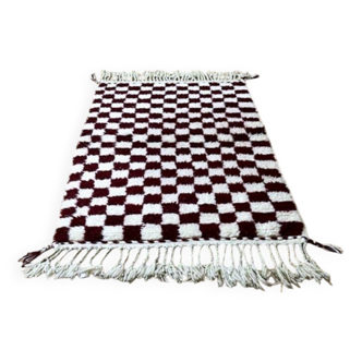 Tapis berbère Beni Ouarain du Maroc - Laine artisanale, 165×100 cm