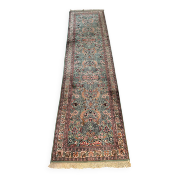 Antique Indian hallway rug 301x81