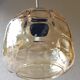 70's amber glass hanging lamp