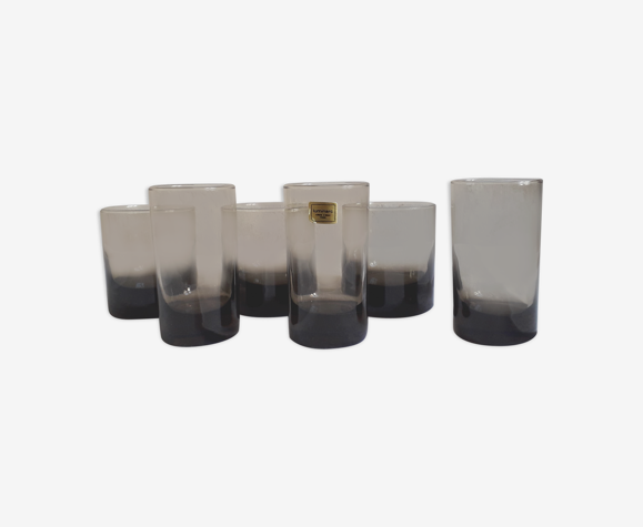 Lot de 6 verres ambrés Luminarc vintage