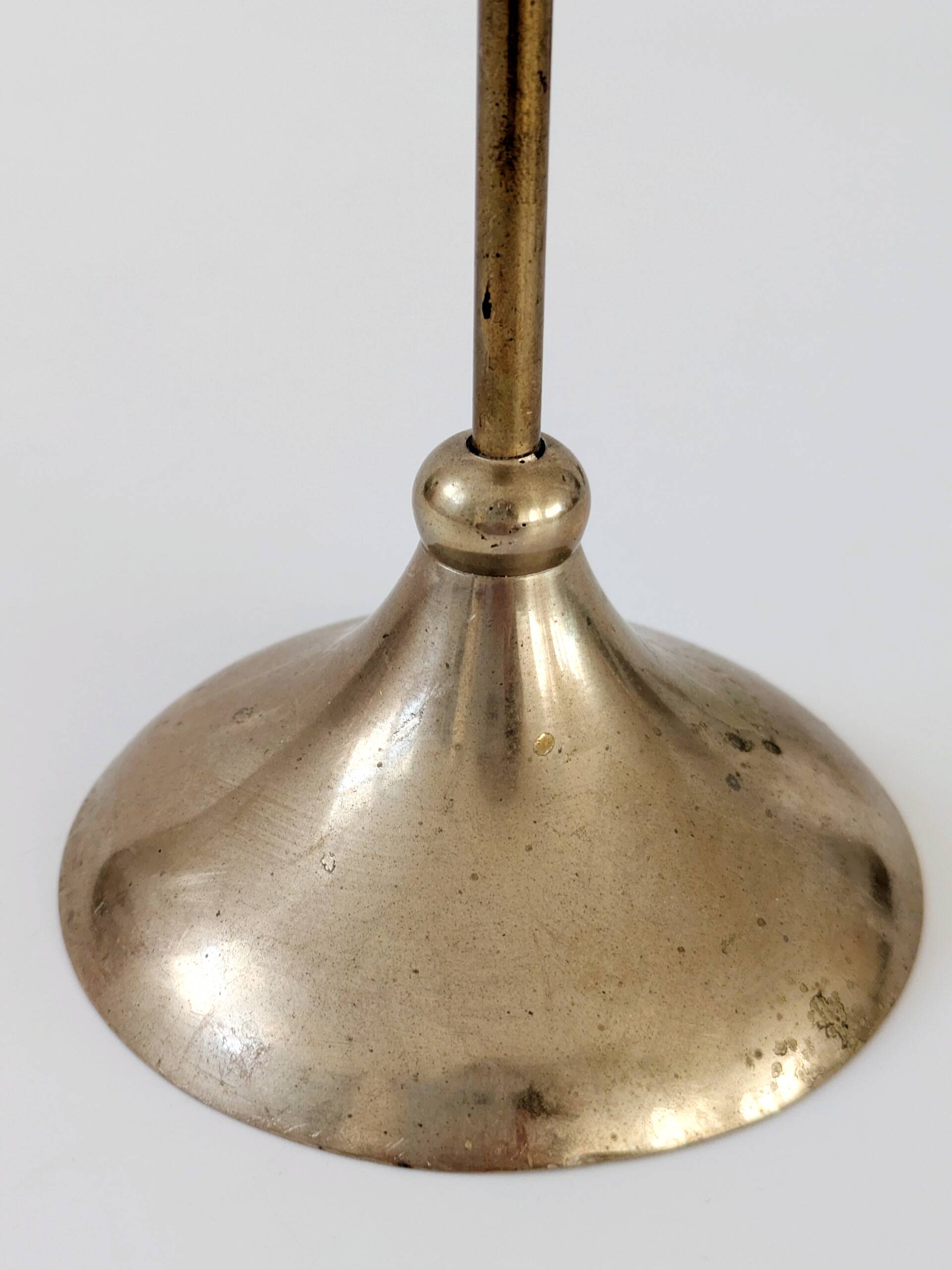 Pair of mid-century vintage brass candlesticks