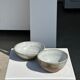 Duo of small brown bowls and speckled glazed ceramic (1top + 1bottom)