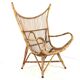 Rattan Armchair XL - mid century modern - japandi - very rare model