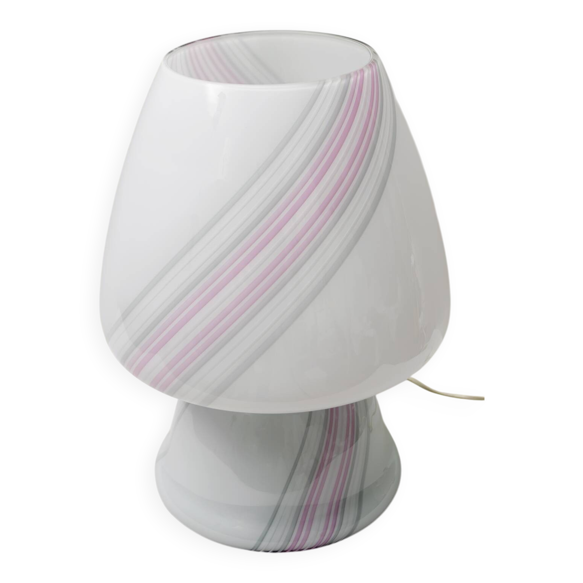 Lampada da tavolo moderna in vetro di Murano, "Incamiciato", 1980