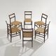 Six “Leggera” chairs by Gio Ponti for Cassina, 1950s