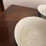 Lot of Blue White Porcelain Rice Tea from China with Cobalt Blue Imperial Dragons