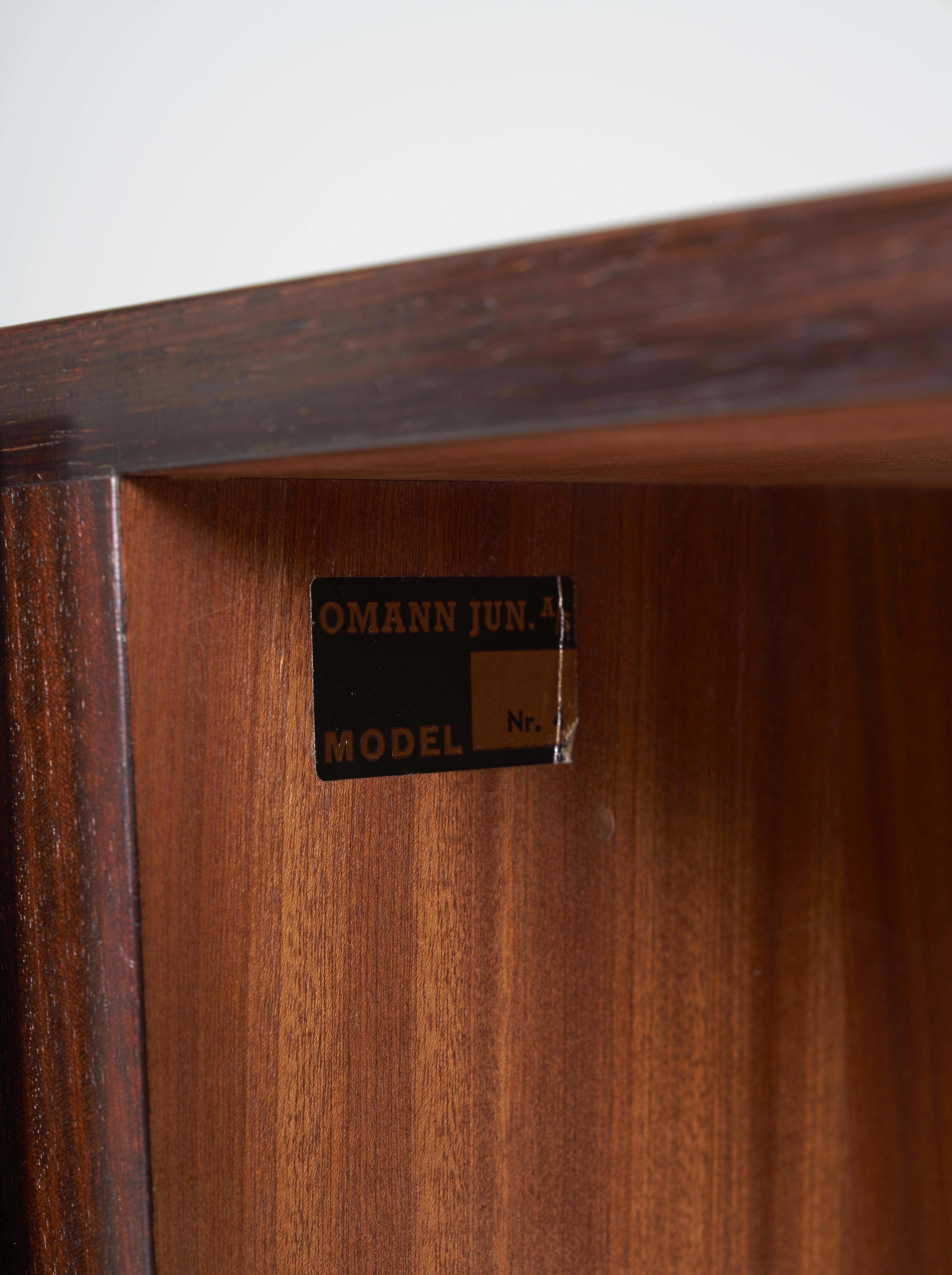 Pair of Scandinavian rosewood sideboards Omann Jun 1960s