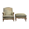 Armchair and pouf