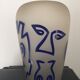 Signed frosted glass vase