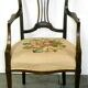 Hepplewhite armchair in hardwood on delicate legs with original seat.