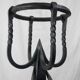 Pair of wrought iron landier andirons