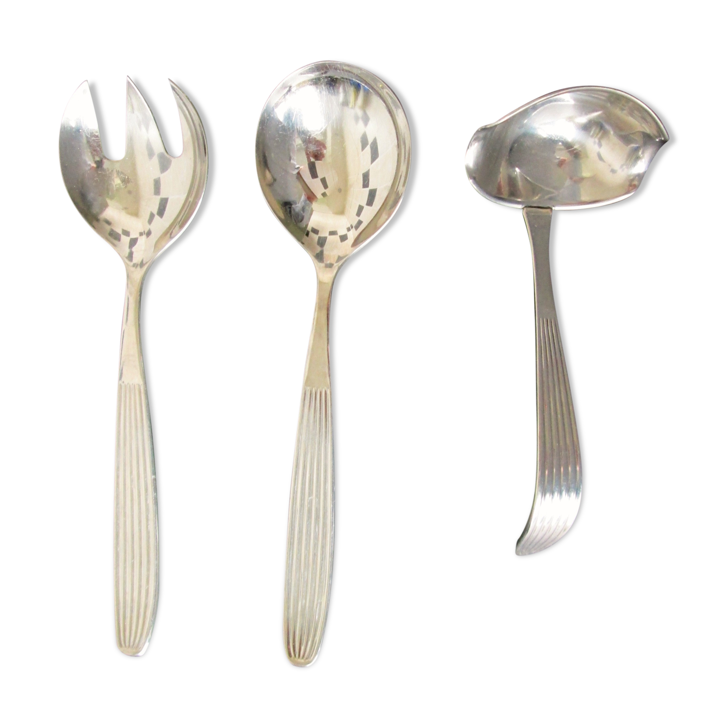 Kaj Franck vintage flatware / cutlery “Scandia” pattern, Finnish design 1952 for Hackman Finland, 3 pieces