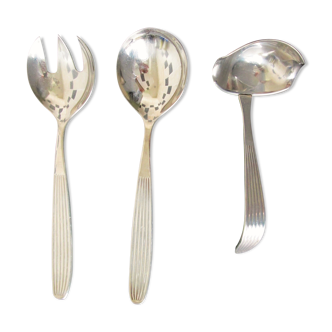 Kaj Franck vintage flatware / cutlery “Scandia” pattern, Finnish design 1952 for Hackman Finland, 3 pieces