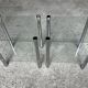 2 vintage 1980 rectangular sofa ends 2 translucent trays round tube