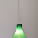 Green opaline water drop pendant light from the 50s/60s