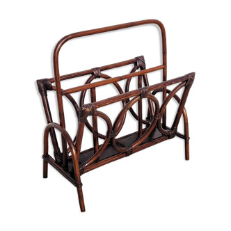 Rattan magazine holder