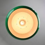 Vintage Green Italian Pool Table Lamp in Brass and Plastic