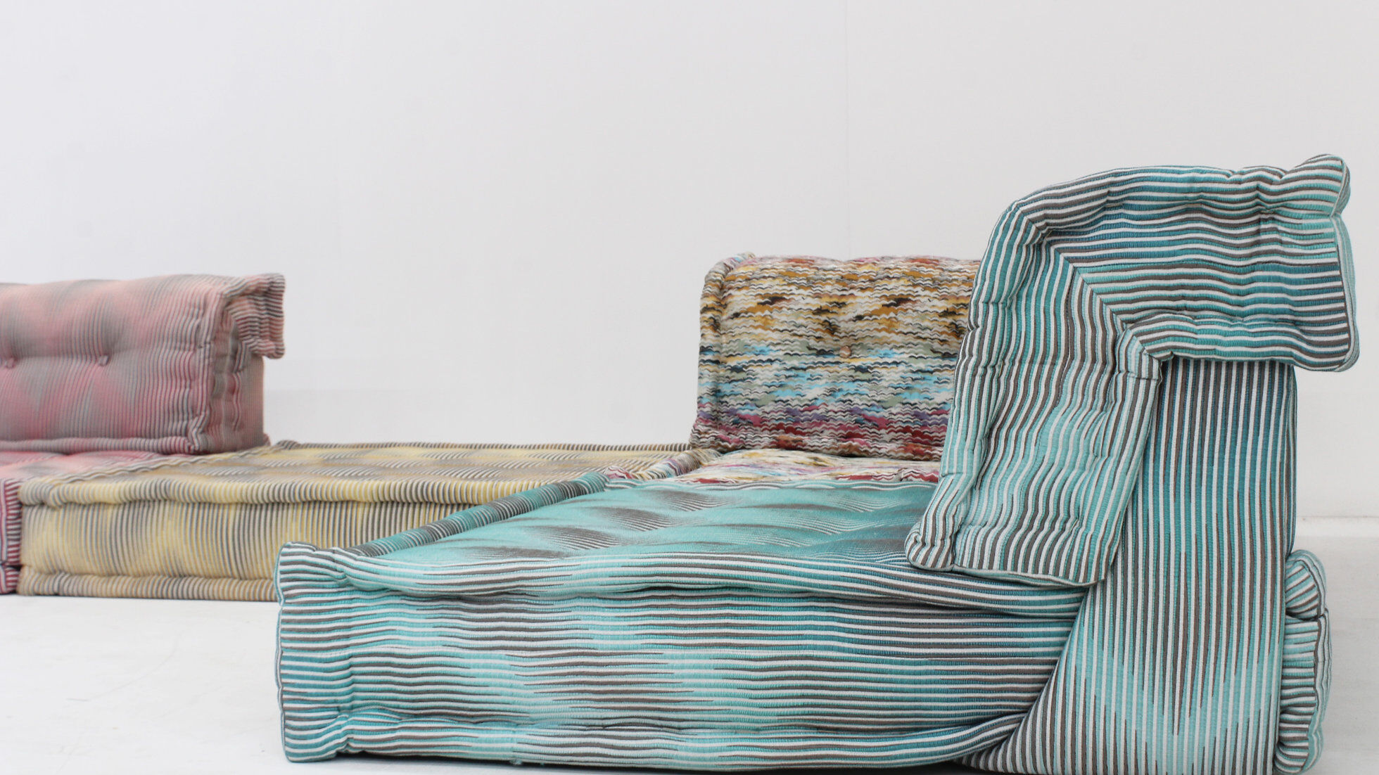 Roche Bobois Mah Jong modular sofa Missoni fabric design by Hans Hopfer