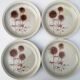 Set of 4 vintage stoneware plates, “Thistles” model