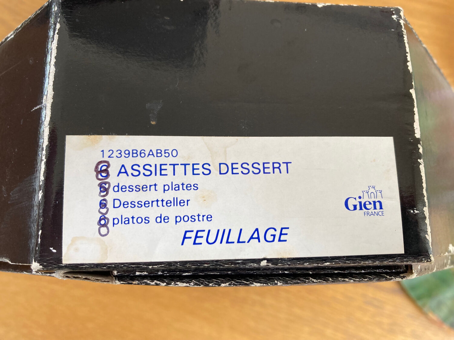 Plates Gien Vintage foliage