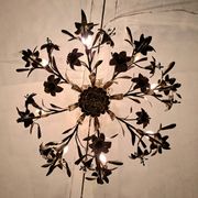 Late 19th century gilt bronze fleur-de-lis chandelier