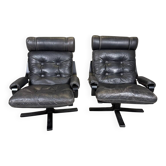 Vintage Pair of Spinning (Swivel) Armchairs — Second Half of the 20th