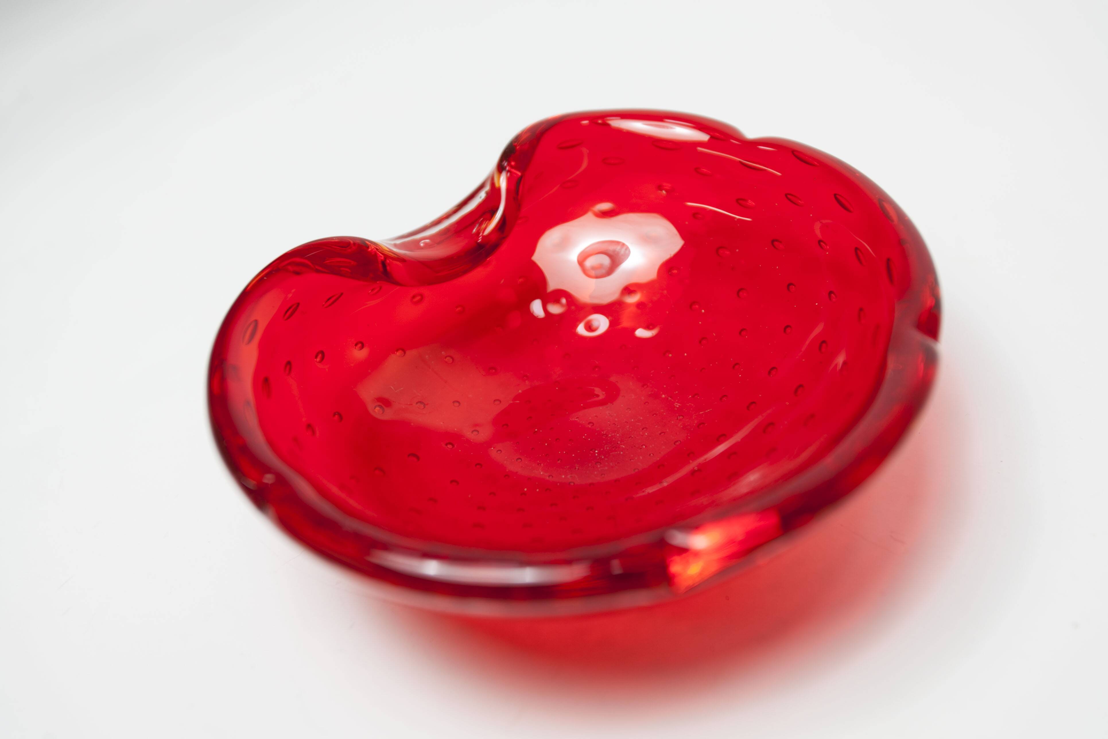 Murano Ashtray "Strawberry" Seguso Murano Italy 1970s