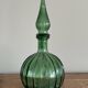 Vintage Empoli Glass Decanter with Stopper, Italy, 1960s