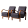 Pair of armchairs by Kozelka andKropacek, Interier Praha, 1950s