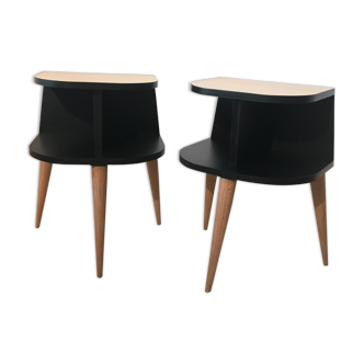 Vintage tripod bedside tables