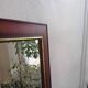 Vintage Cherry Wood Wall Mirror with Gilt Detail & Beveled Glass, 1980