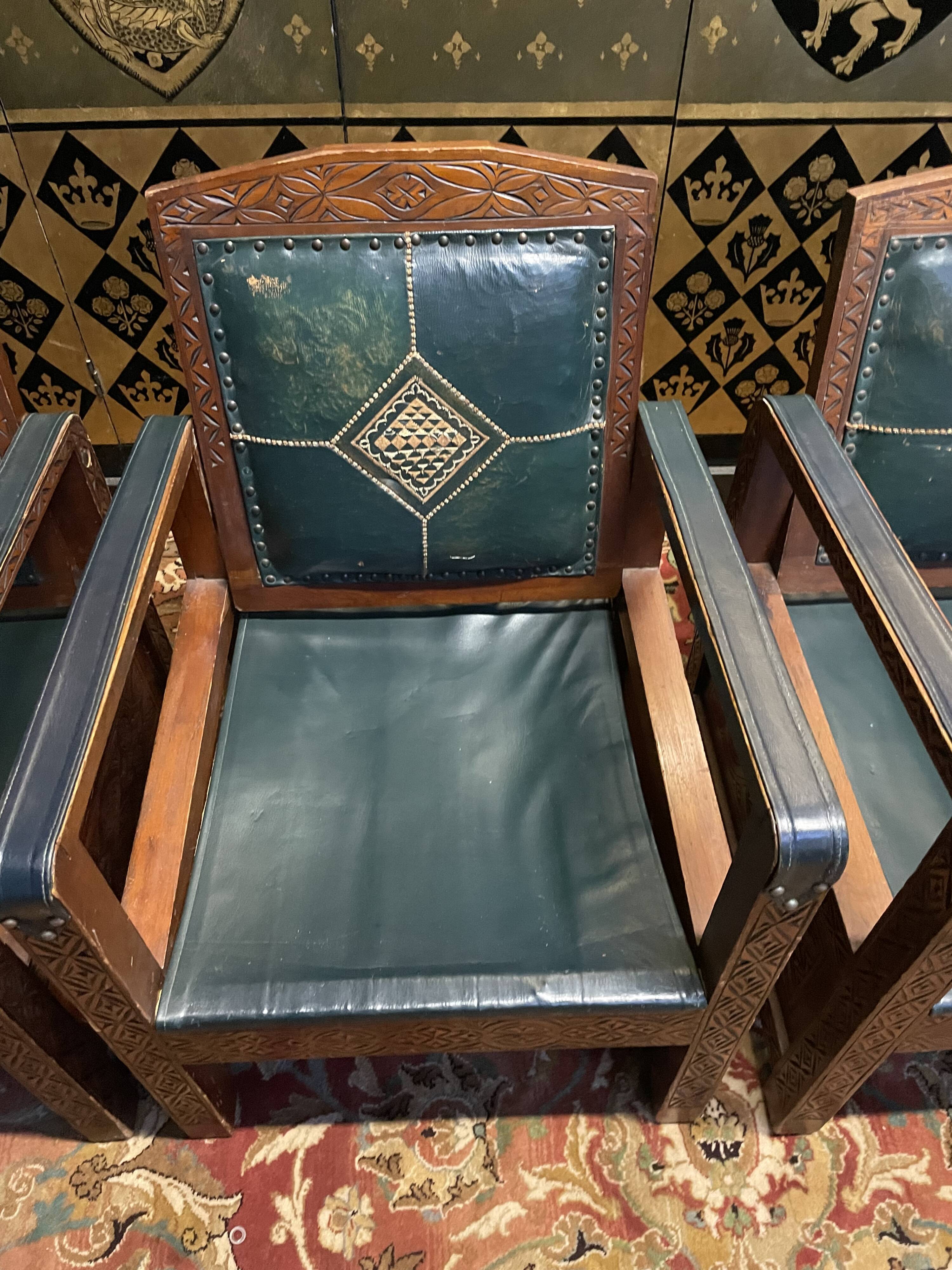Suite of 4 Syrian style armchairs