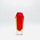 Vase Flavio Poli pour Seguso - Sommerso - Murano rouge et jaune