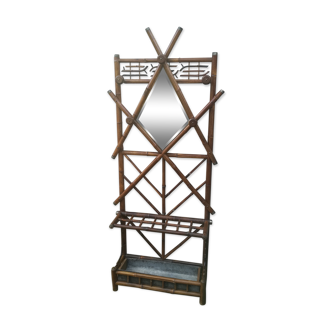 Colonial bamboo coat rack from the 20s/30s