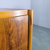Pair of Italian Mid-Century Walnut Nightstands, 1950s
