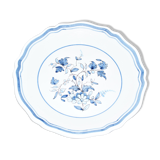 Compotier A. Montagnon à décor de fleurs camaïeu bleu