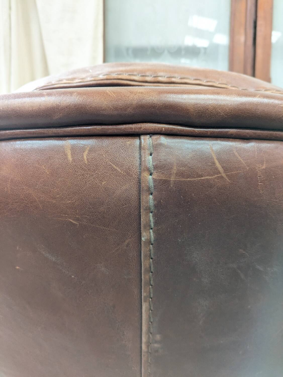 Pair of leather armchairs
