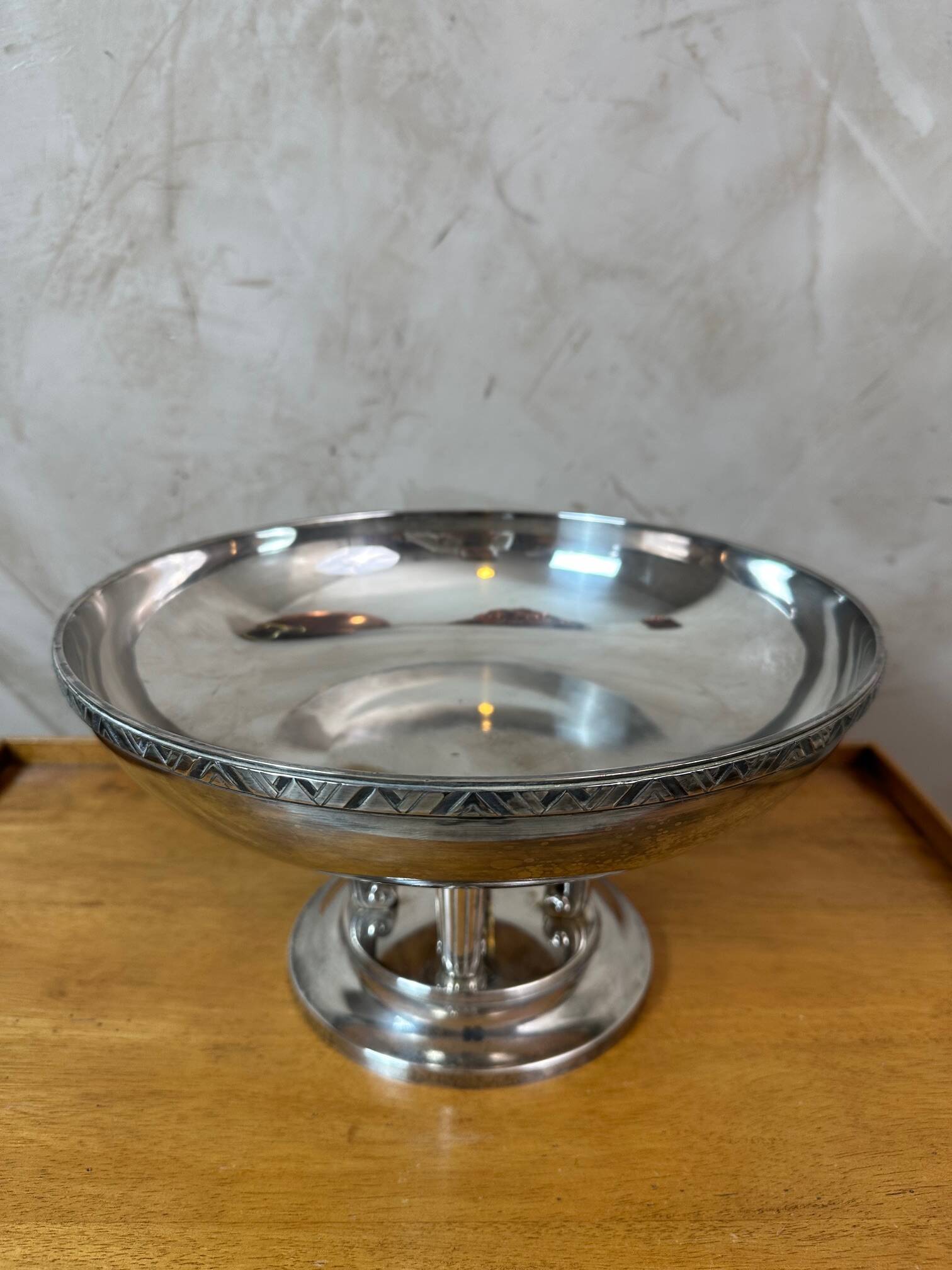 Art Deco silver-plated metal cup