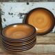 Nine hollow earthenware plates of saint-amand décor main service "meylan"vintages