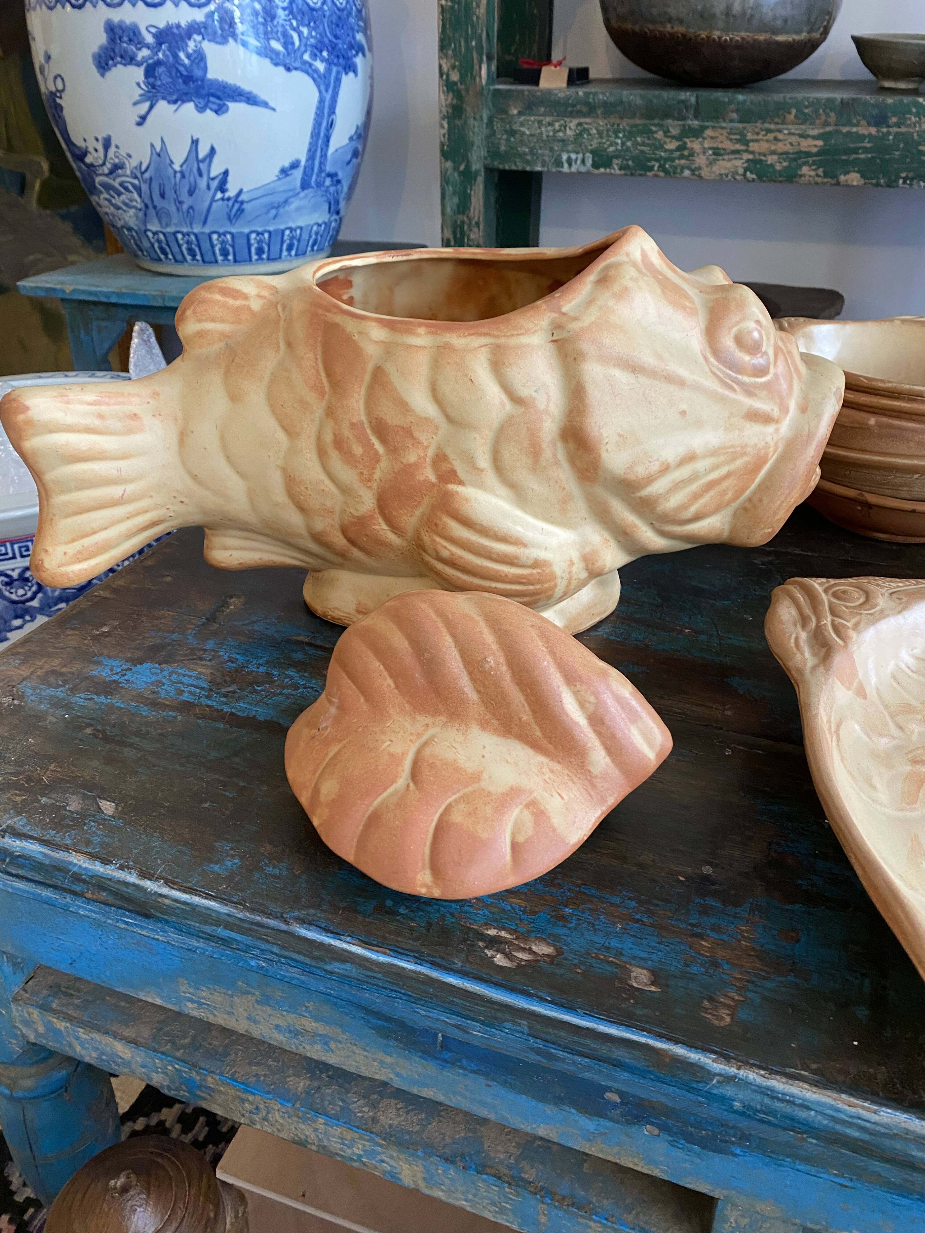 Bouillabaisse service by Marius Giuge in Vallauris