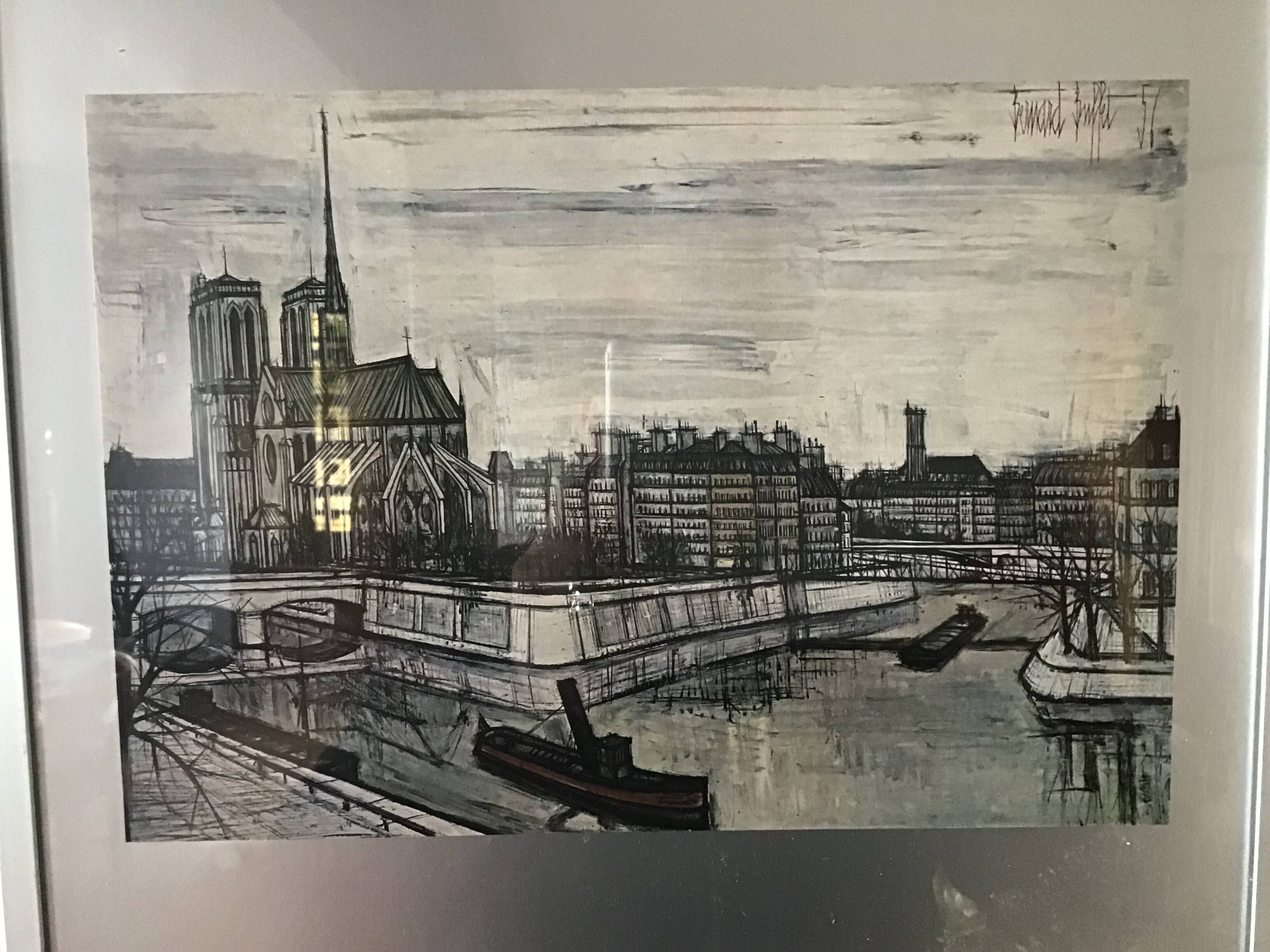 Bernard Buffet painting Notre Dame Paris quai de Seine