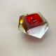 Murano glass sommerso diamond bowl ashtray element by flavio poli, italy, 1970s