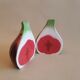 Large salt and pepper porcelain in the shape of a fig