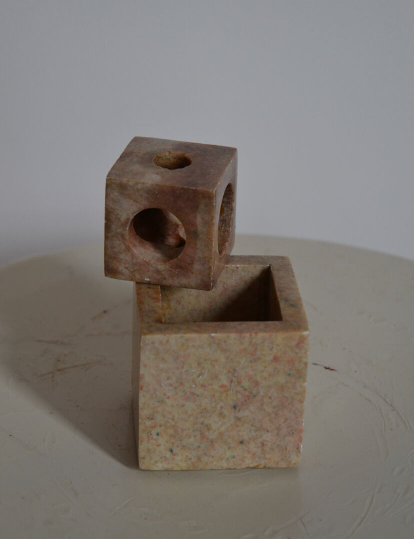 Vintage marble candle holder