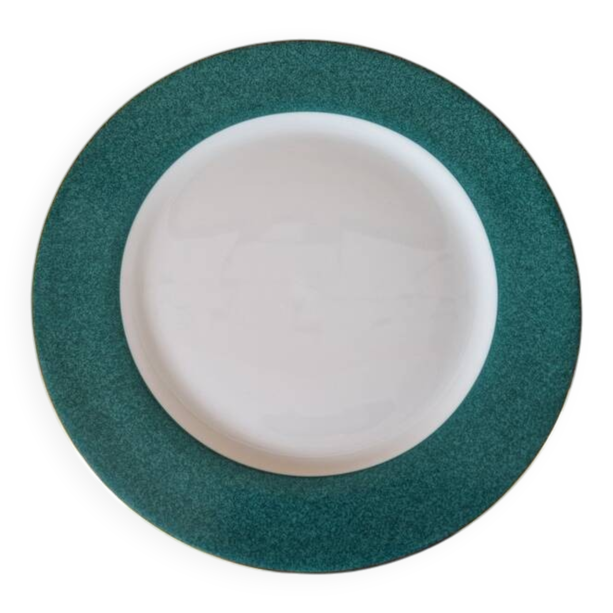 Limoges porcelain and decorated with Sologne porcelain Flat plate
