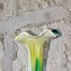 Murano vase – blown glass sommerso – yellow and green – 1960s–70s –