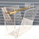 Vintage plexiglass magazine rack
