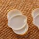 Pair of opaline serving dishes, USA, King Fire, 50s-60s