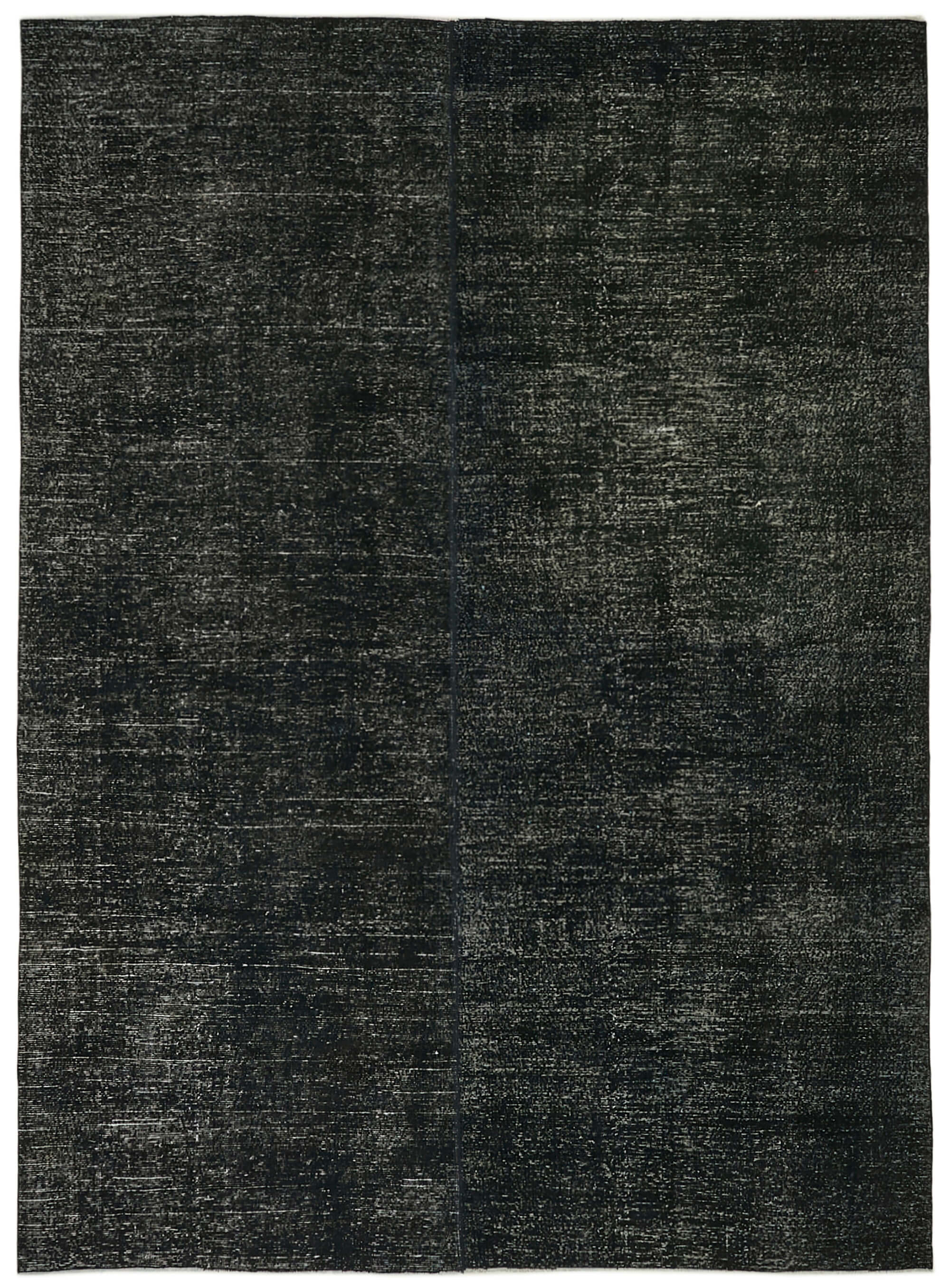 Hand-knotted persian antique 1970s 276 cm x 369 cm black wool carpet