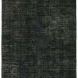 Hand-knotted persian antique 1970s 276 cm x 369 cm black wool carpet